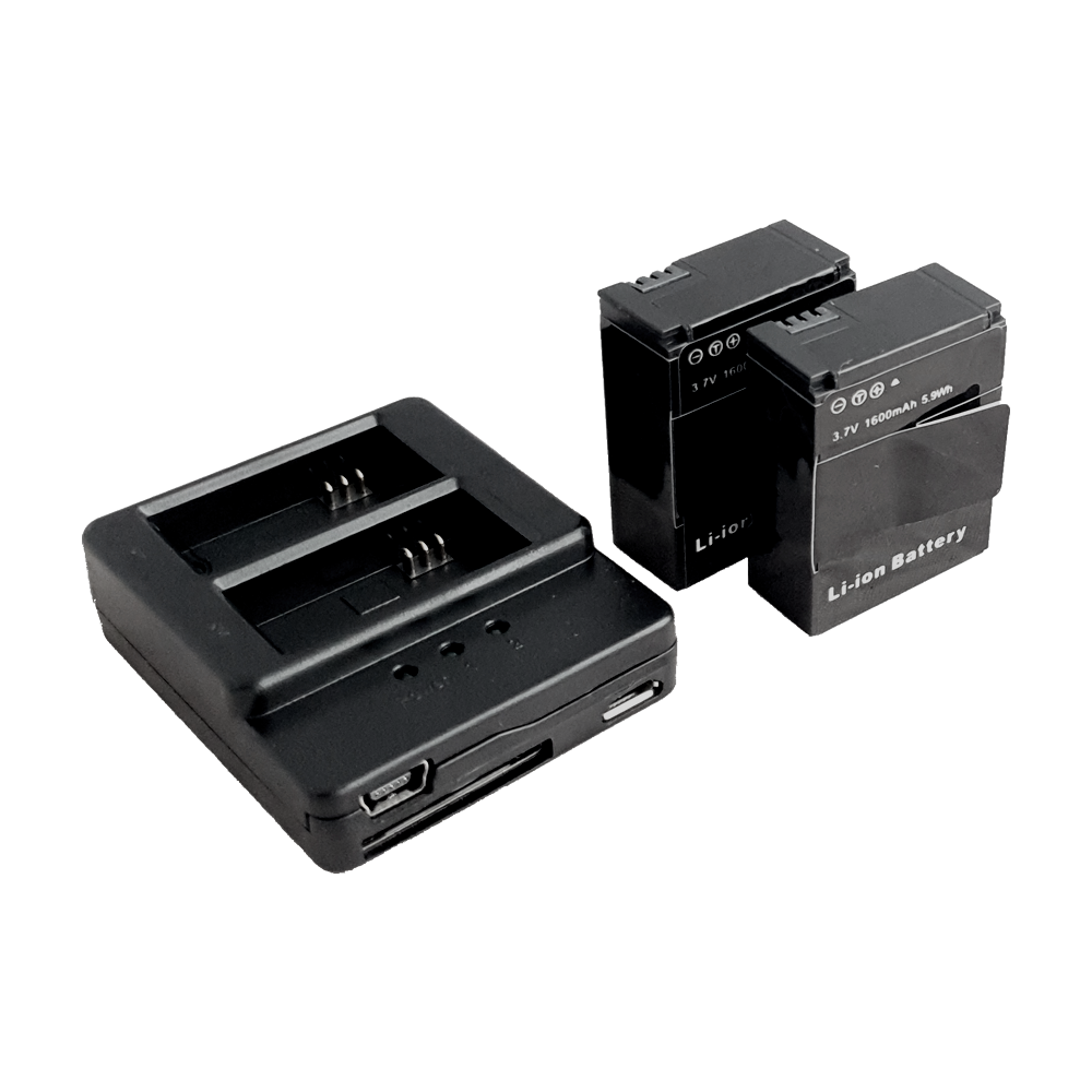 Kit Baterías y Cargador Compatible GoPro Hero 3 3+ 1050mAh AHDBT-201/301