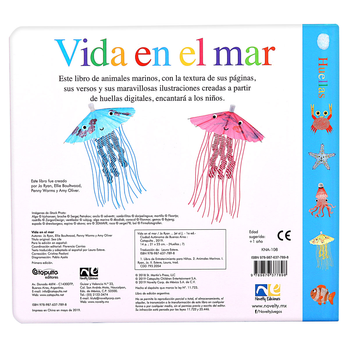 Libro Preescolar Vida en el Mar - Novelty