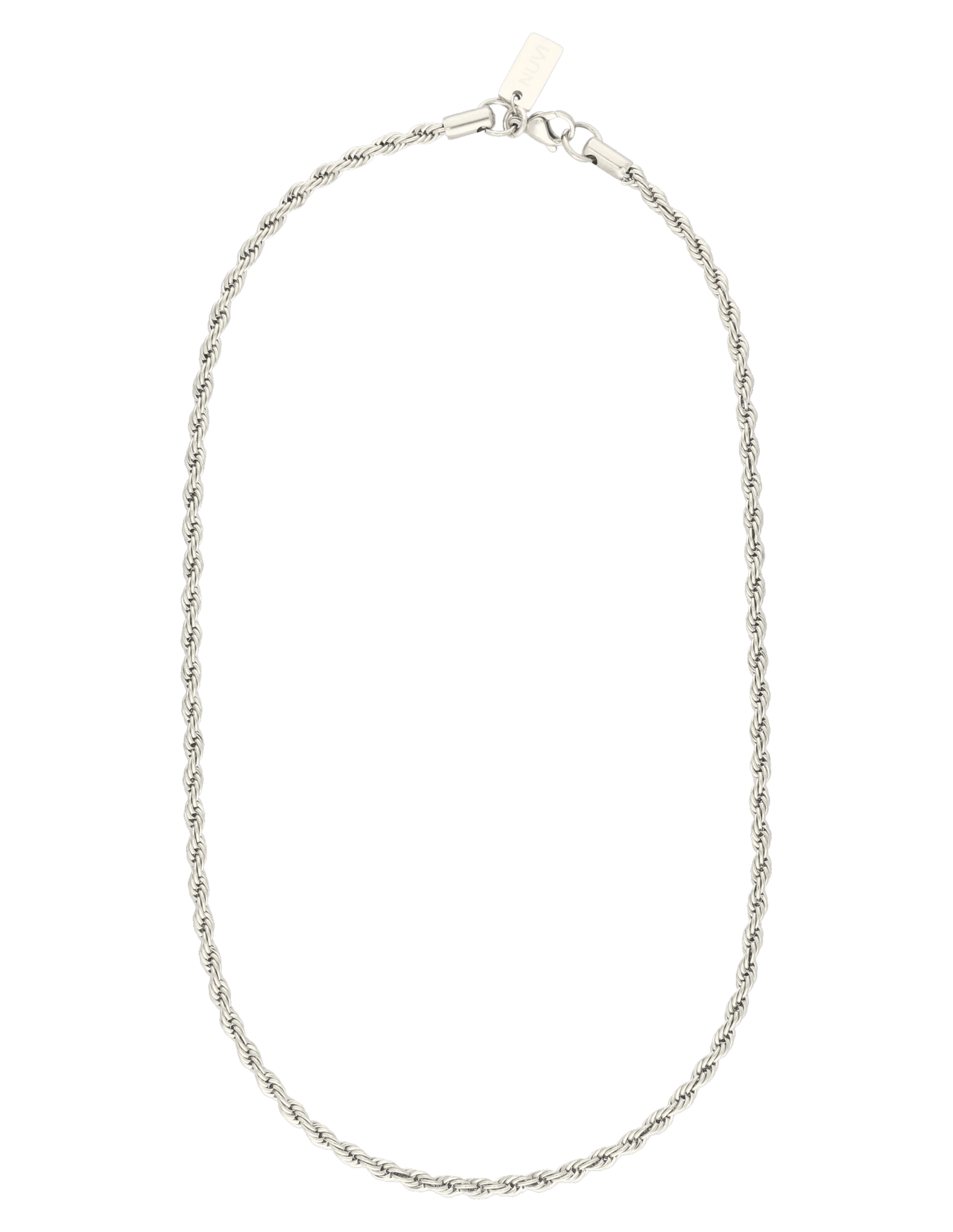 Collar Cadena NUVI Torsal Plateada 60cm