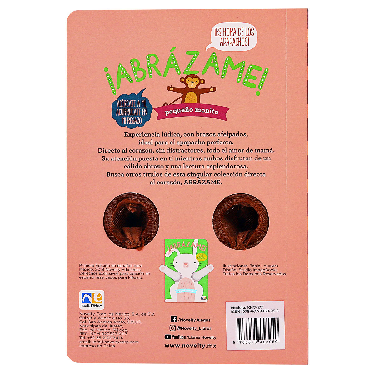 Libro Infantil Abrázame Pequeño Monito - Novelty