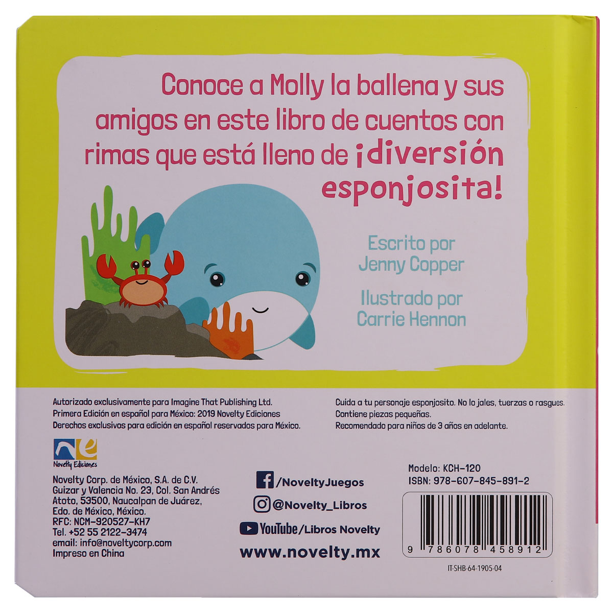 Libro Preescolar Squishy Molly Ballena - Novelty