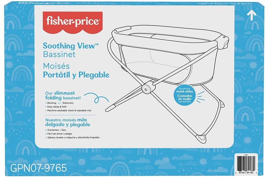 Fisher Price Moisés Portátil Y Plegable Para Bebés En Etapa De Desarrollo