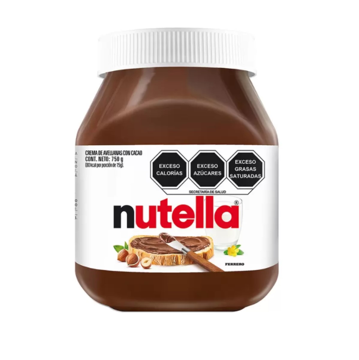 Ferrero Nutella, Crema De Avellanas Con Cacao, 750 G