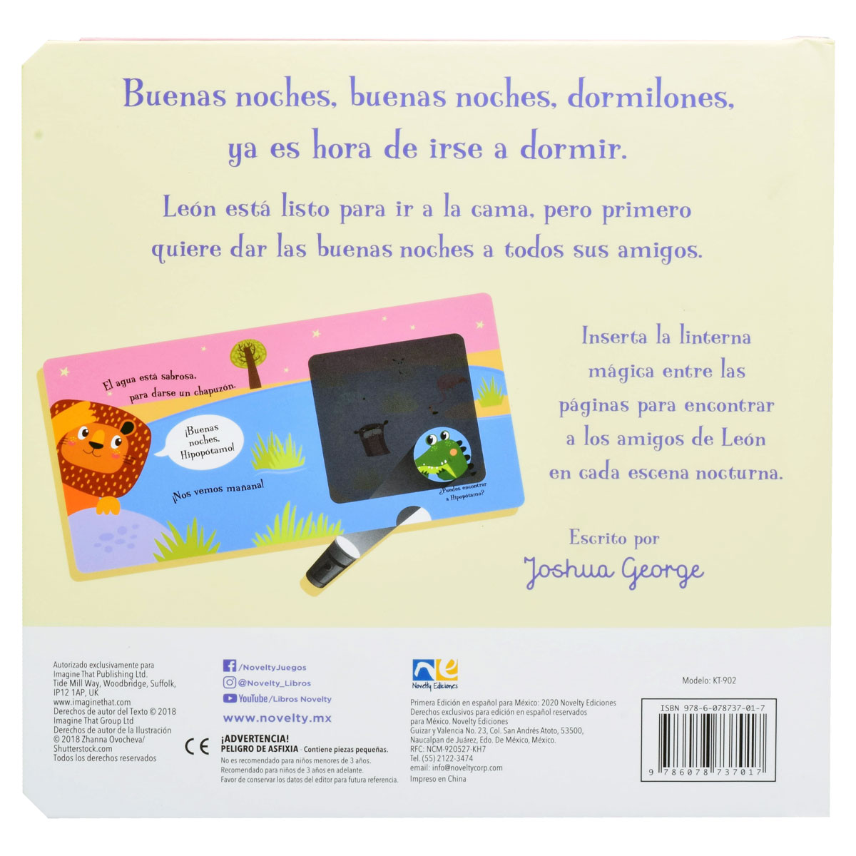 Cuento para Dormir Infantil Buenas Noches León - Novelty