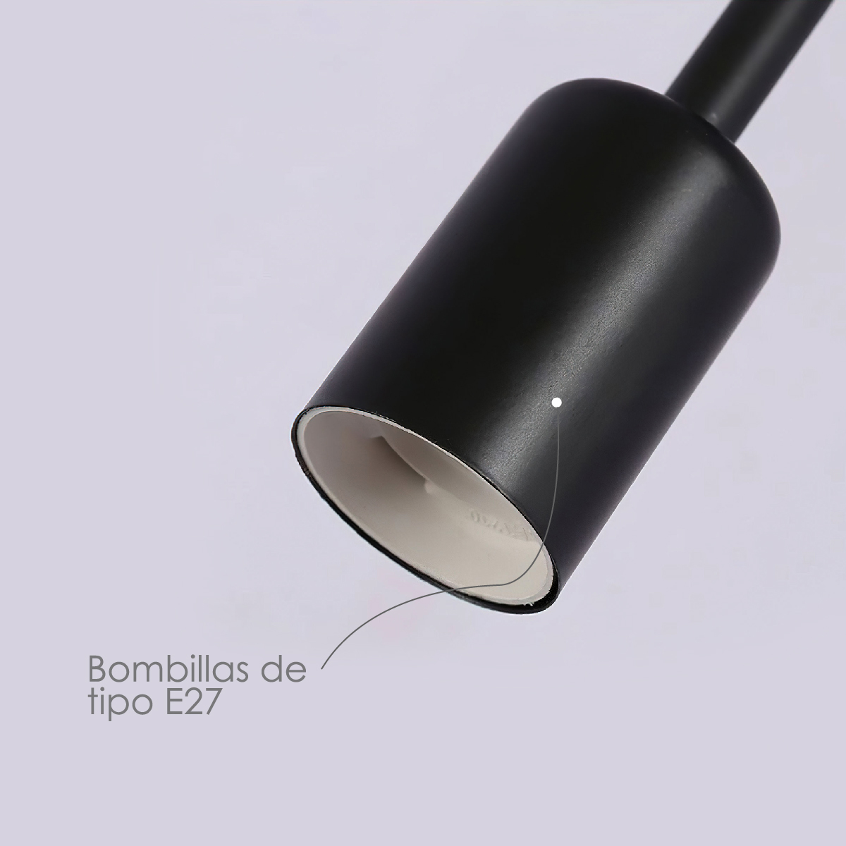 Lampara de techo estilo industrial hierro forjado minimalista negro con blanco 6 luces