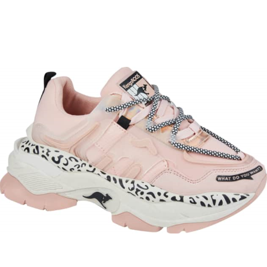 Tenis Casual Urbano Kangaroos 1427 Rosa Dama Original 