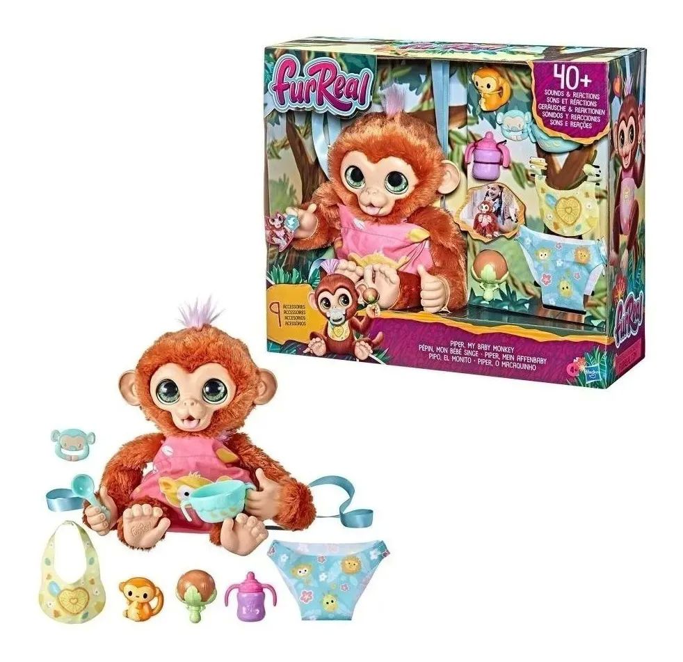 Furreal/ Pipo Monito/ +40 Sonidos Reacciones/ 9 Accesorios