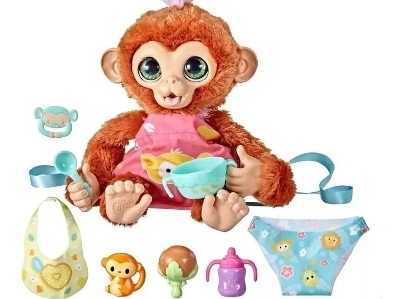 Furreal/ Pipo Monito/ +40 Sonidos Reacciones/ 9 Accesorios