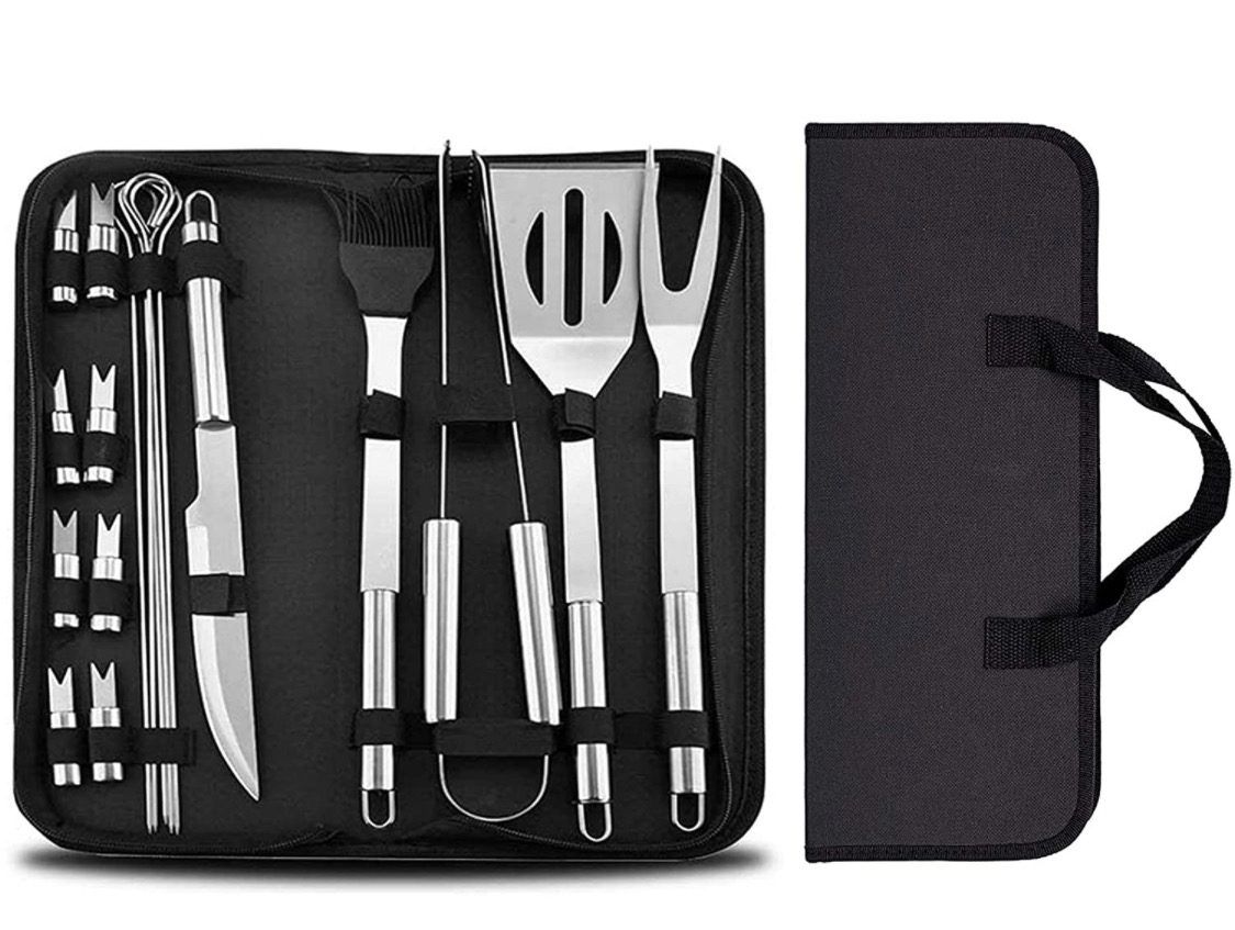 Set De Utensilios Profesional Para Asador Inoxidable 18 Pzas