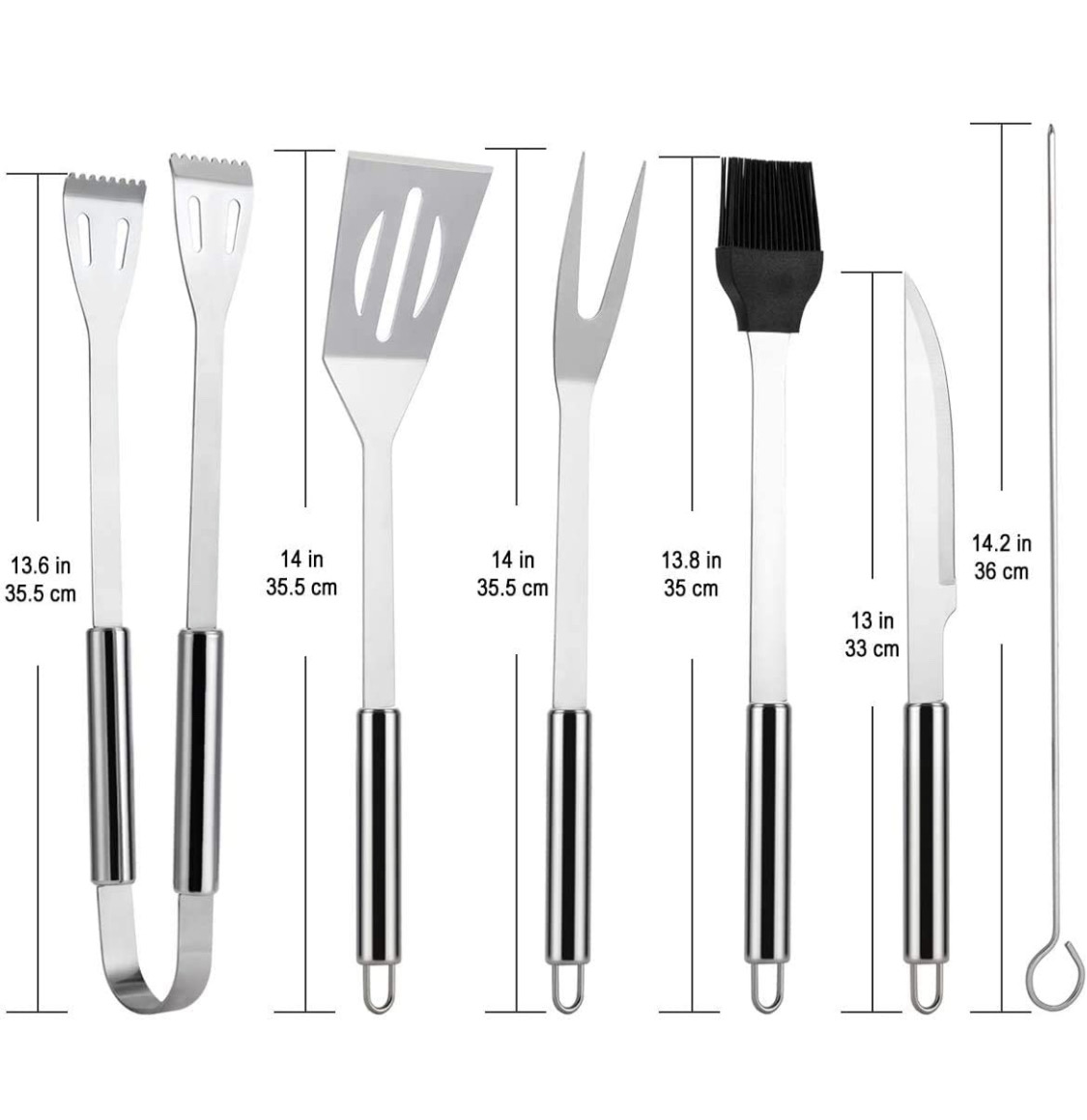 Set De Utensilios Profesional Para Asador Inoxidable 18 Pzas