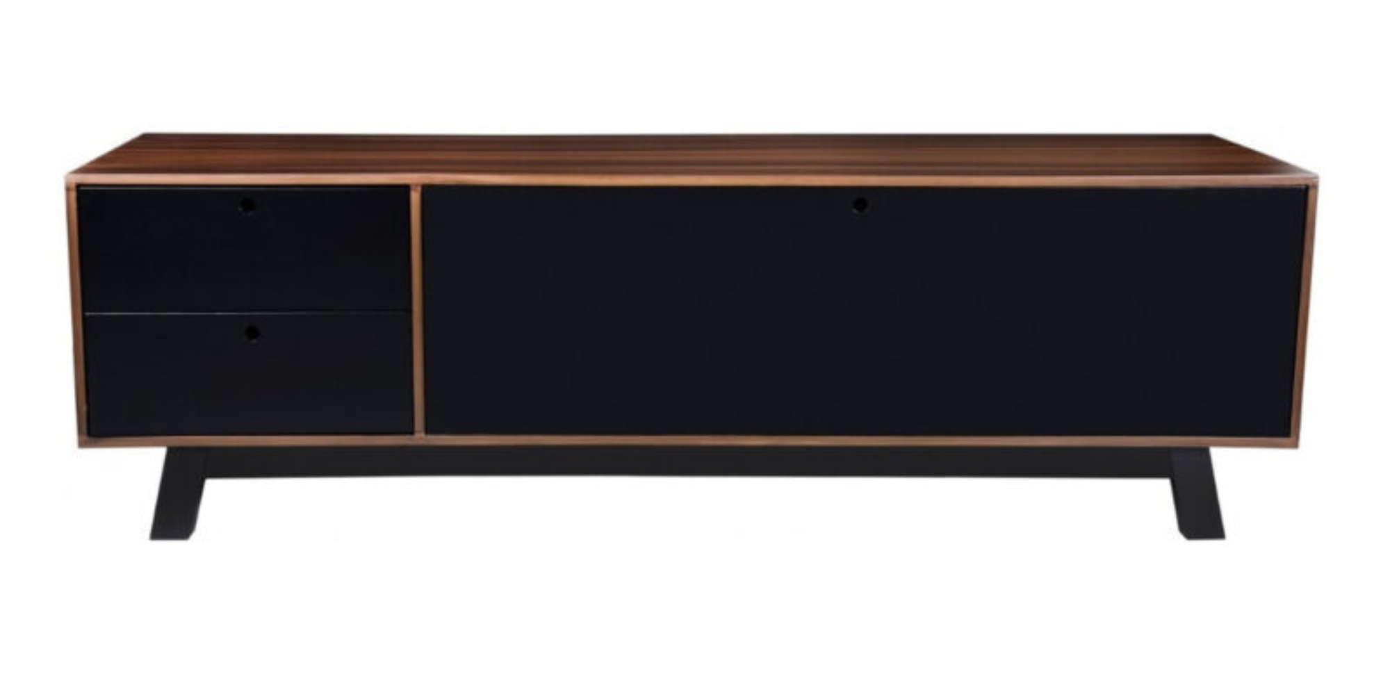 Mueble Para Tv Omega Nogal con Negro Mesa De Tv Pantalla Centro De Entretenimiento