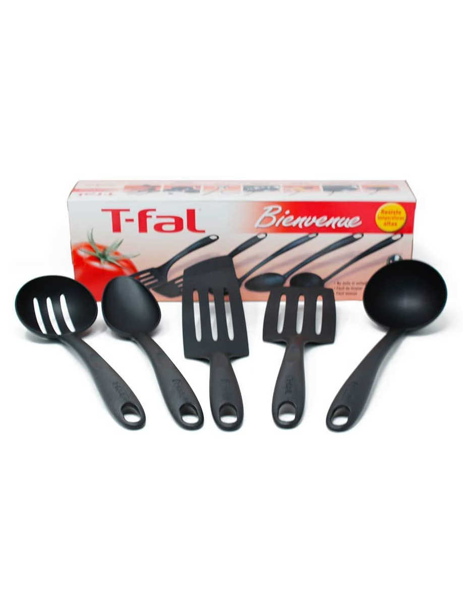 Juego de Utensilios T-fal Bienvenue K1450184M2 Negros 5pz