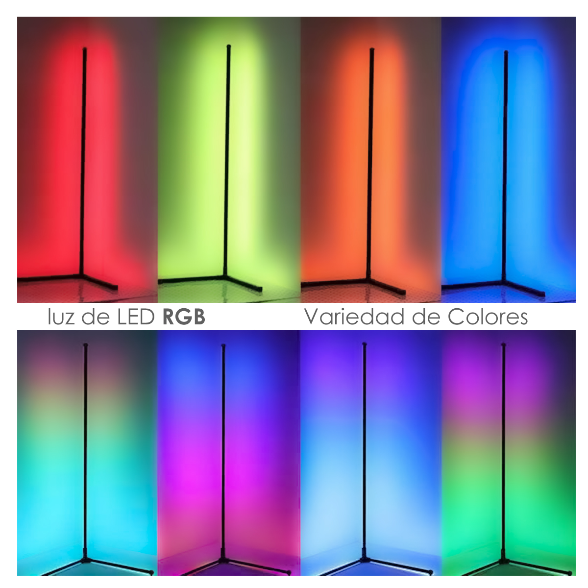 Lampara led de esquina ambiente decoración luz