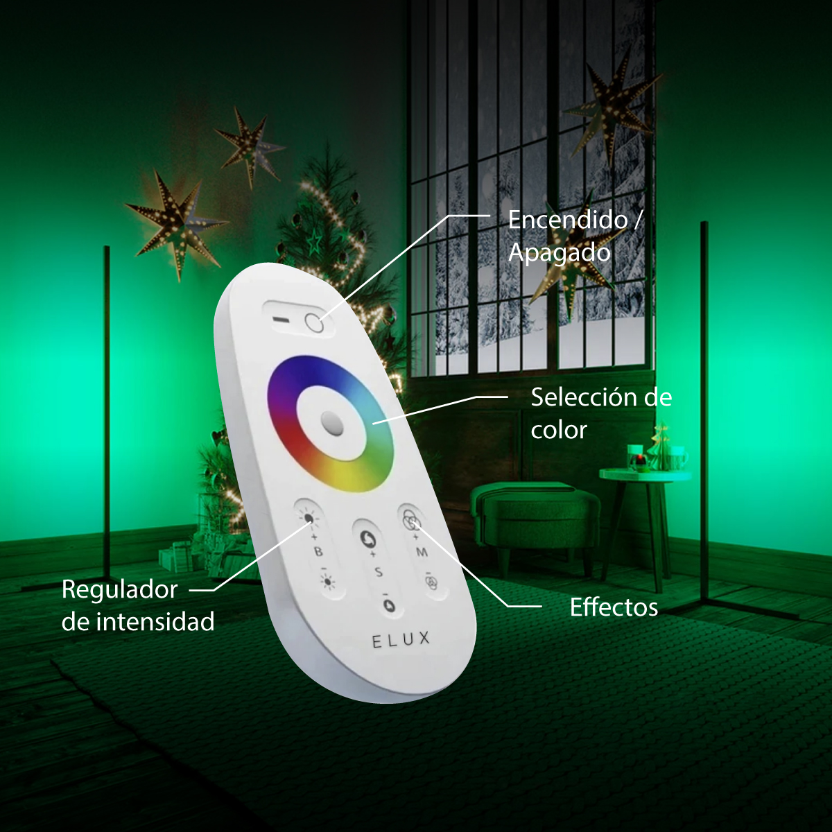 Lampara led de esquina ambiente decoración luz