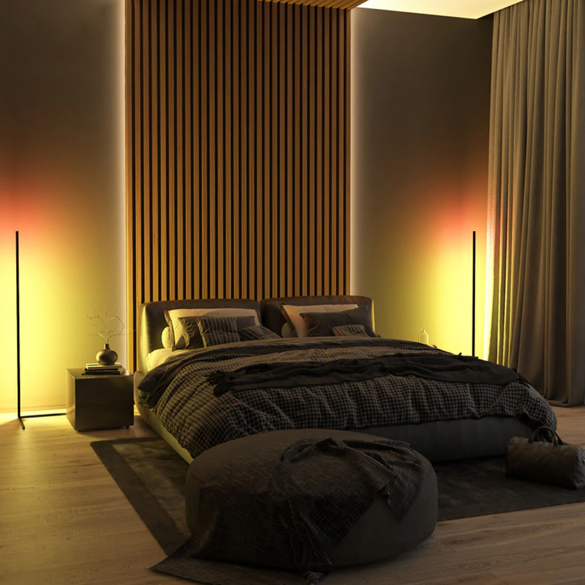 Lampara led de esquina ambiente decoración luz