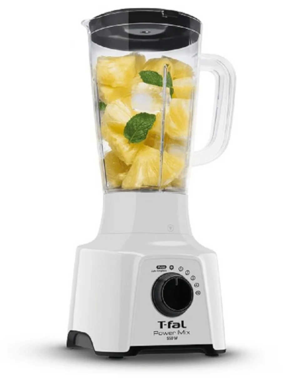 Licuadora T-fal Power Mix 5 Vel Blanco Vaso de Plástico