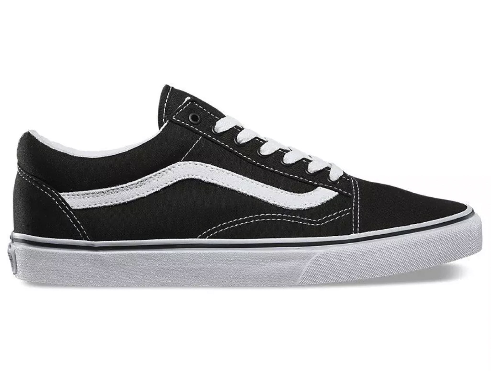 TENIS VANS OLD SKOOL CANVAS BLACK/TRUE WHITE 