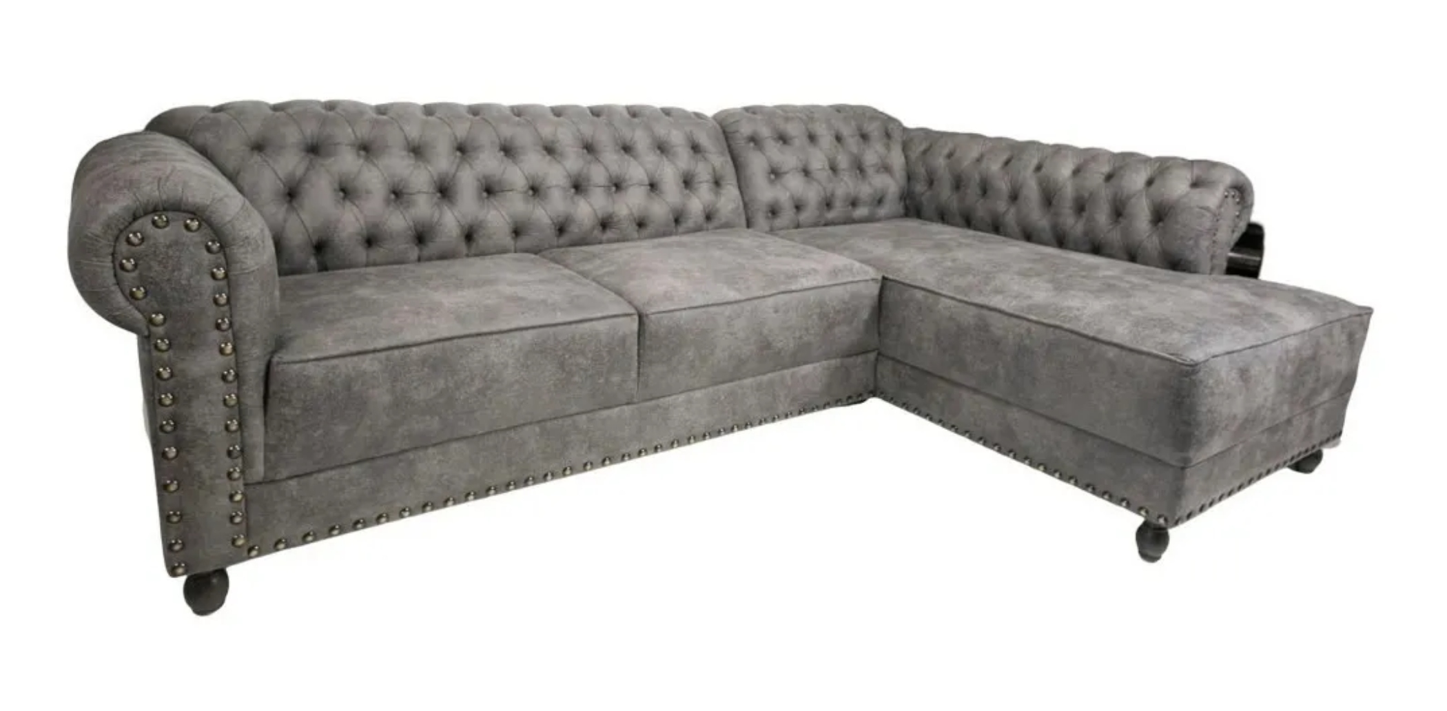Sala Esquinera Capitone Laredo Gris Minimalista Moderna Sofas Salas Vintage Retro