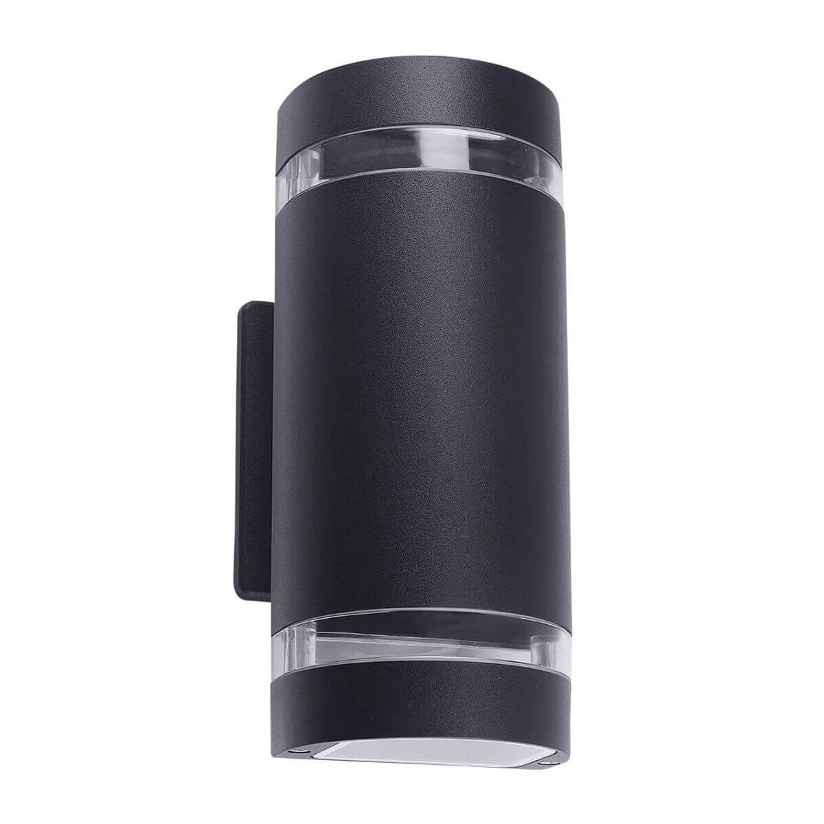 Luminaria Pared Cilindro Negro Doble Aro Ext, Gu10 ADE-006