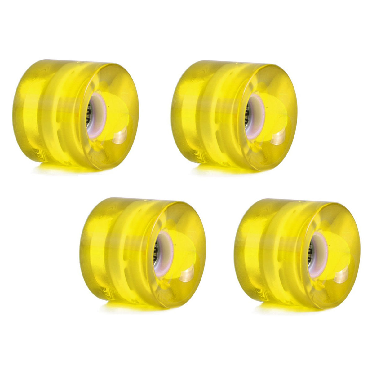 Set de 4 Llantas 60x45mm LED para Penny Amarilla