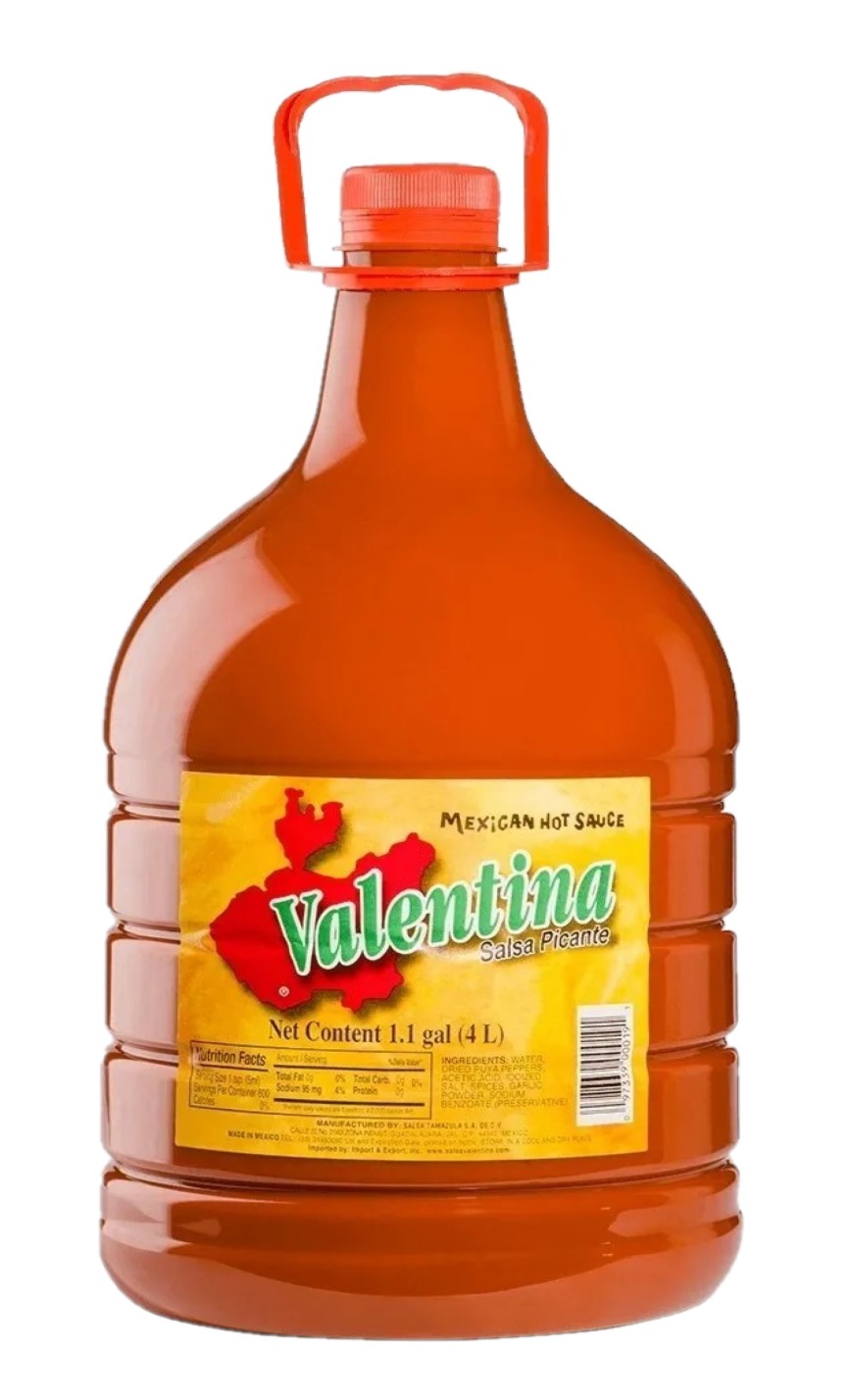 Salsa Valentina 4 Lts Salsa Picante Tamaño Familiar