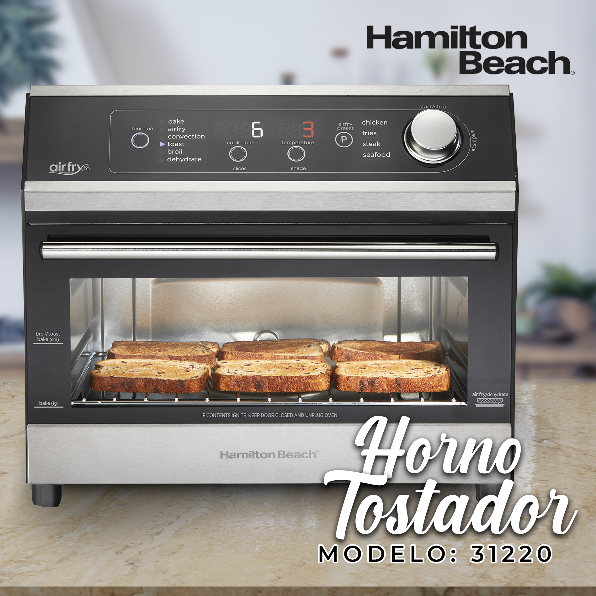 Horno Electrico Deshidratador Digital Hamilton Beach 31220