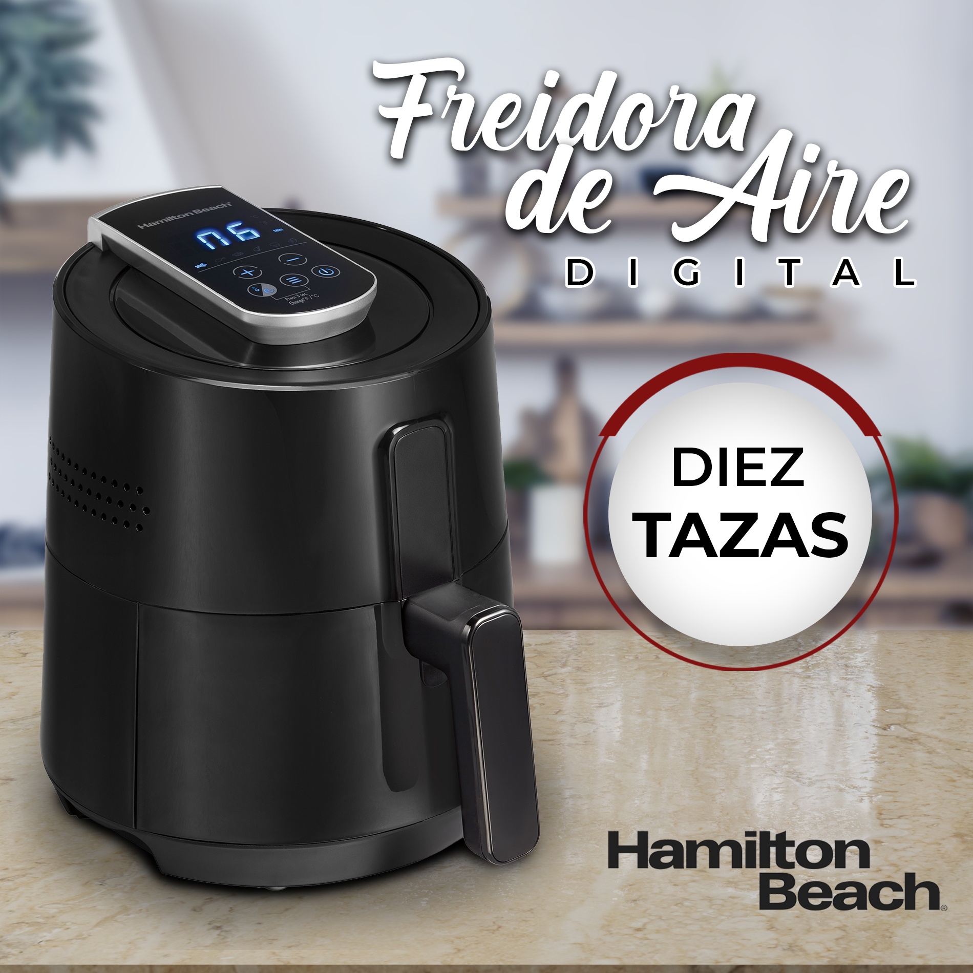 Freidora De Aire Digital Hamilton Beach 35050 2.5l Air Fryer.