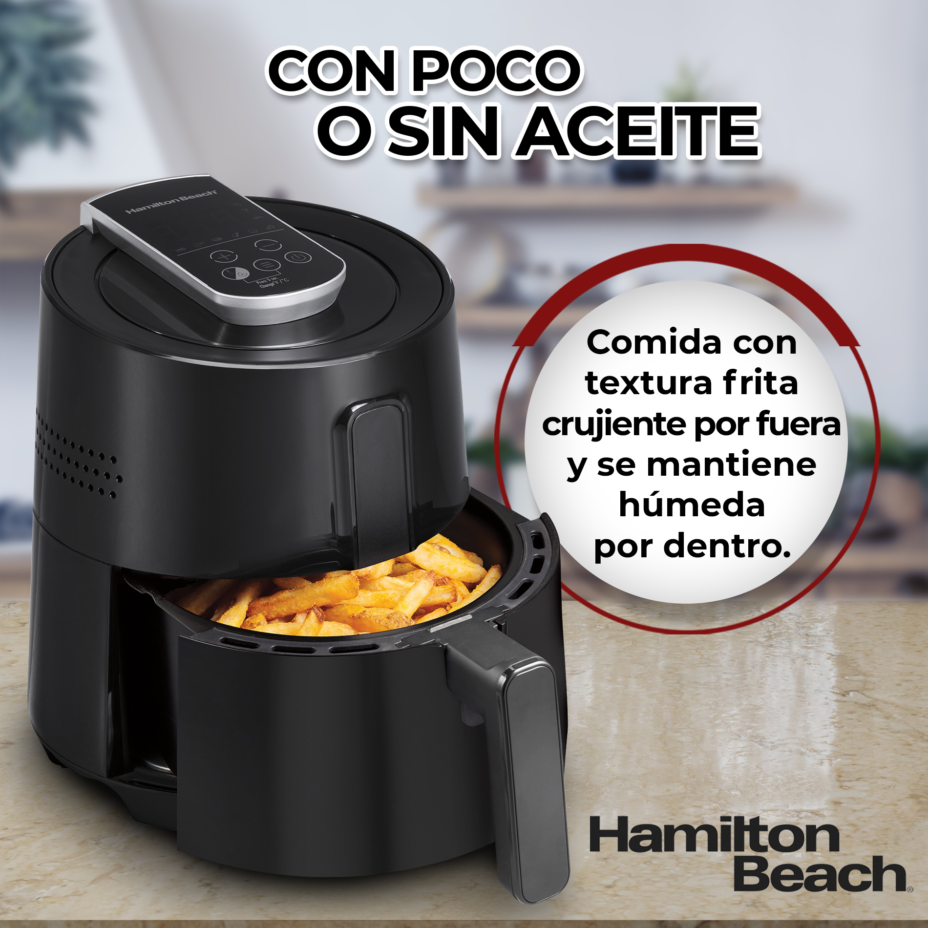 Freidora De Aire Digital Hamilton Beach 35050 2.5l Air Fryer.