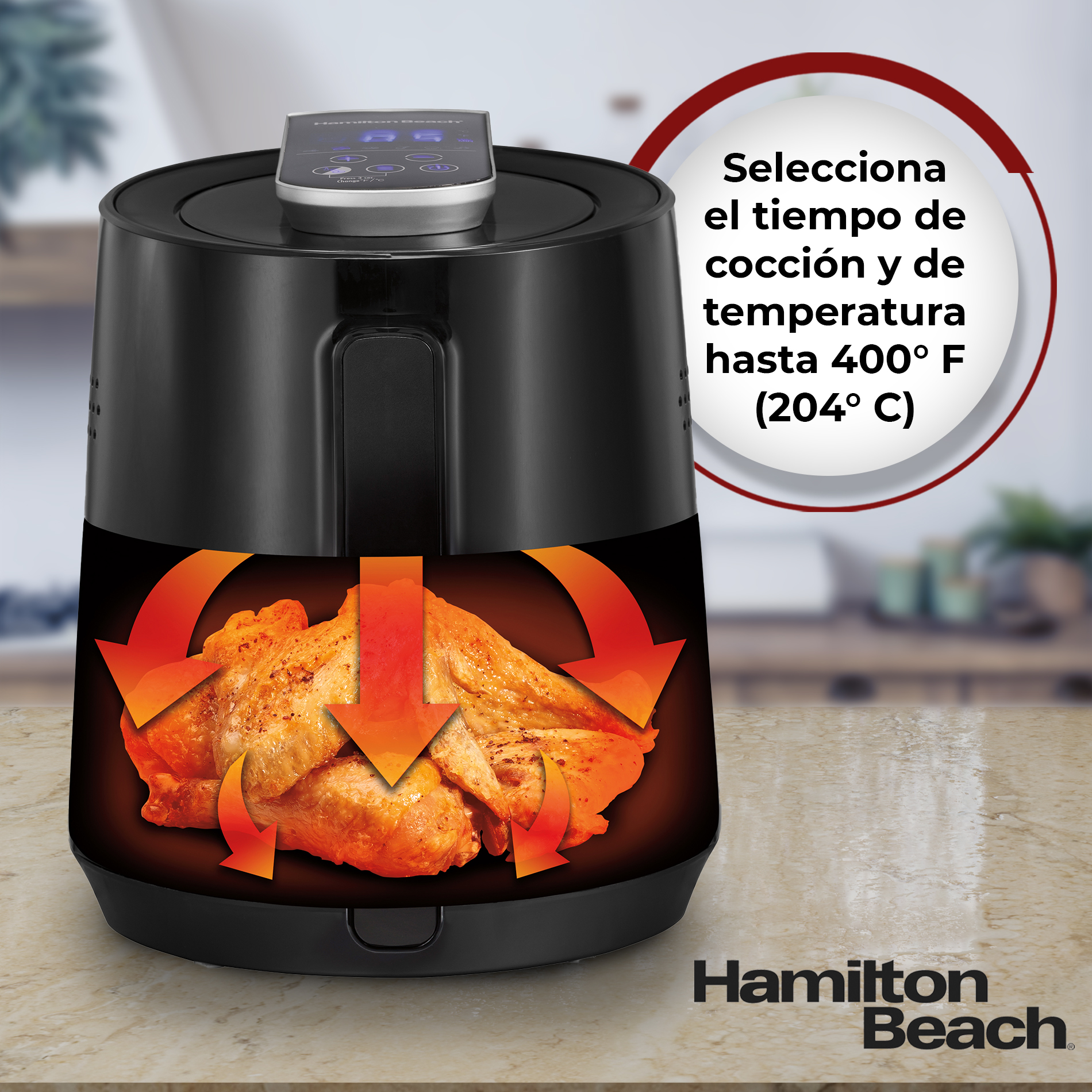 Freidora De Aire Digital Hamilton Beach 35050 2.5l Air Fryer.