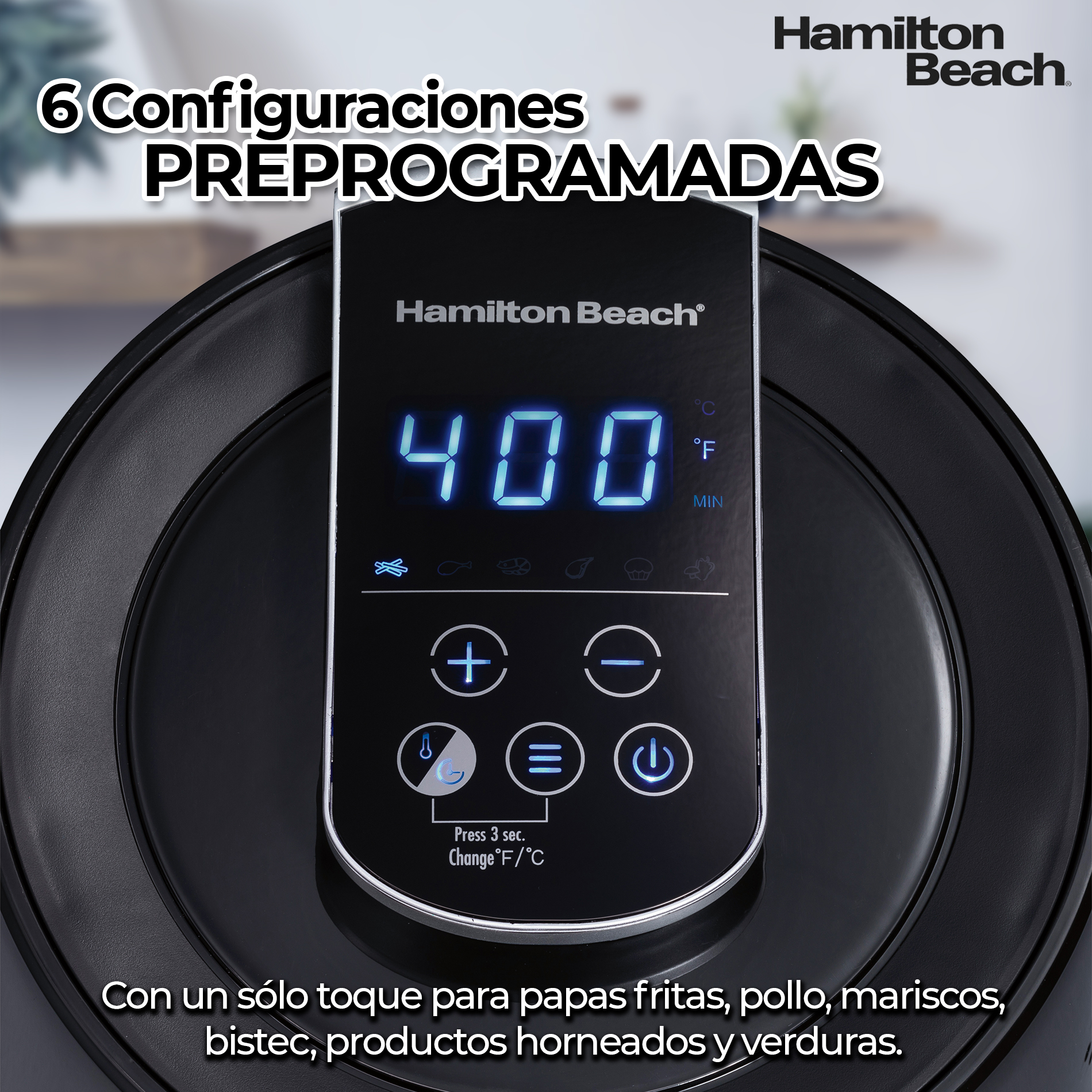 Freidora De Aire Digital Hamilton Beach 35050 2.5l Air Fryer.