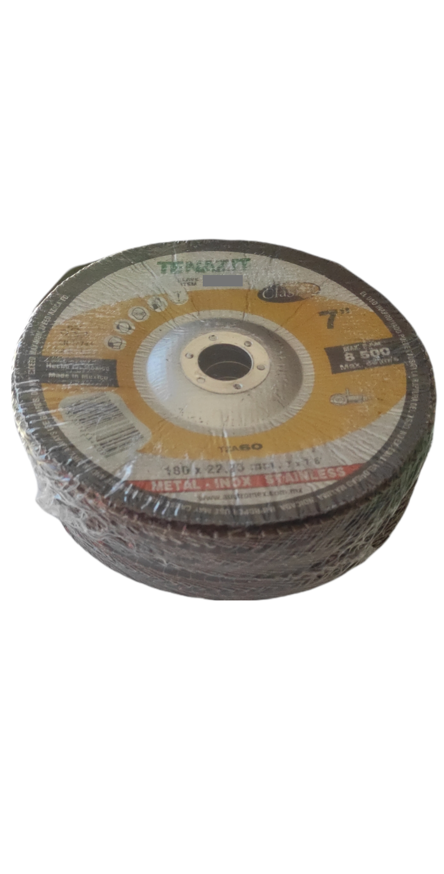 5 PZ Disco Laminado 7x7/8 Grano 60 Tenazit Austromex 1731