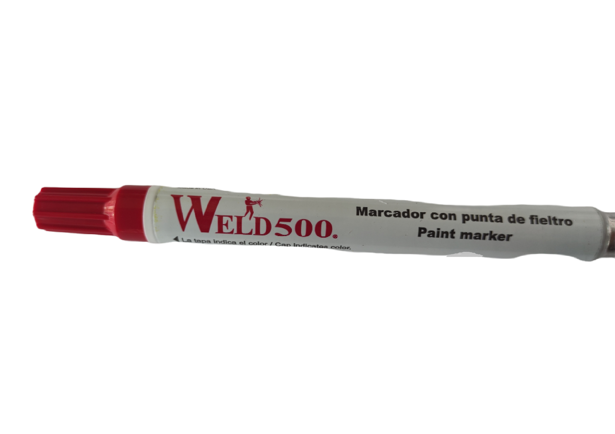 CAJA DE 12 PZ MARCADOR PUNTA DE FIELTRO PARA SOLDADURA ROJO