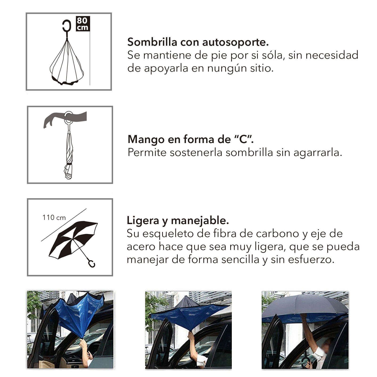 Paraguas Sombrilla Reversible Popeye UB-1906-PP