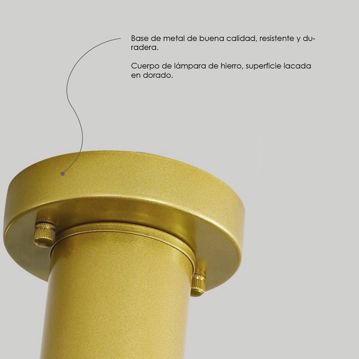 Lampara de techo estilo industrial hierro forjado minimalista gold 8 luces