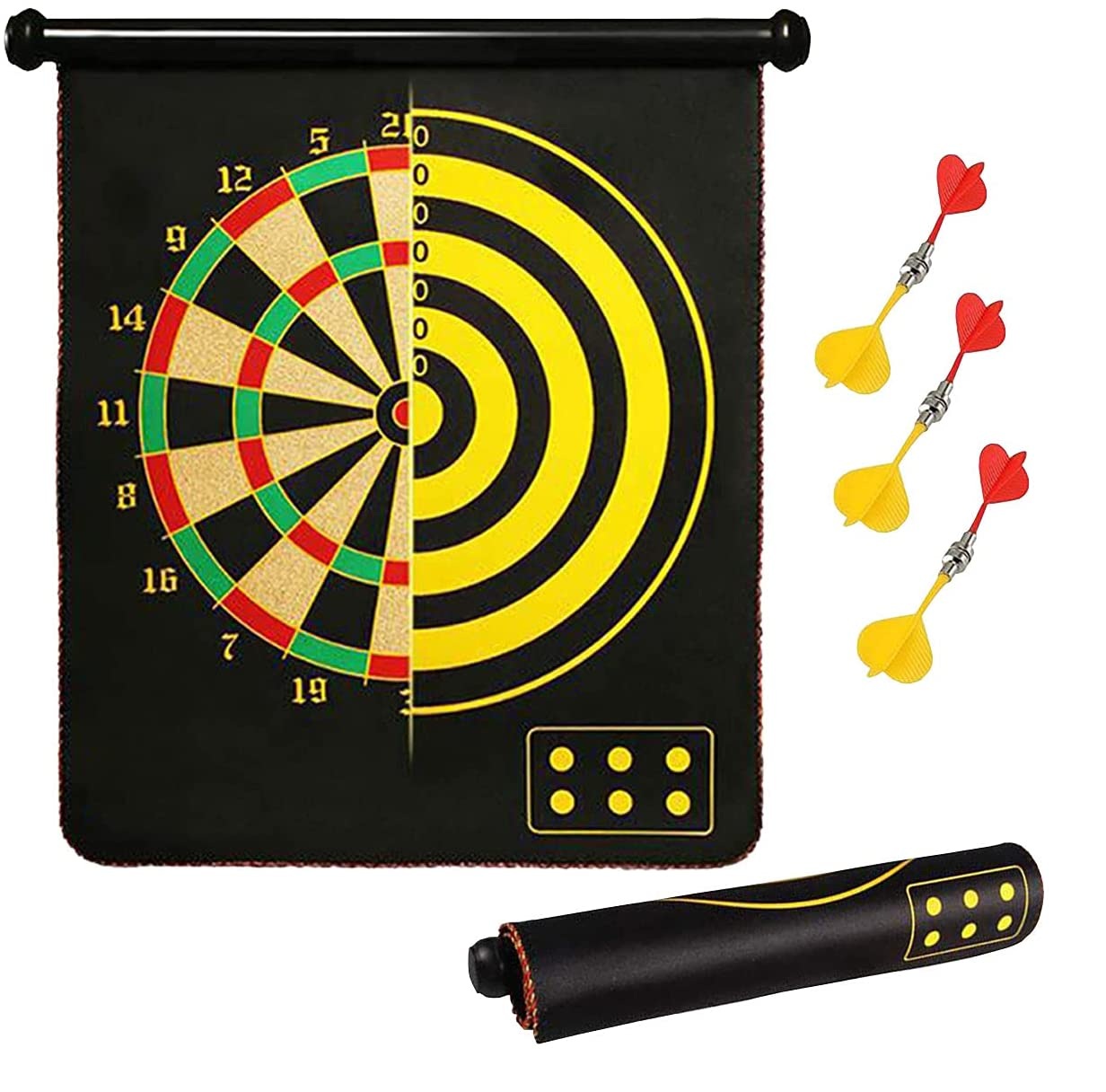 Tiro Al Blanco Doble Cara 40 X 50 6 Dardos Magnéticos