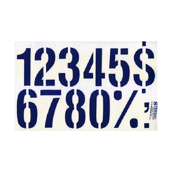 Plantilla, Gioser, Stencil 7.5cm S-18 Numeros 10pzs