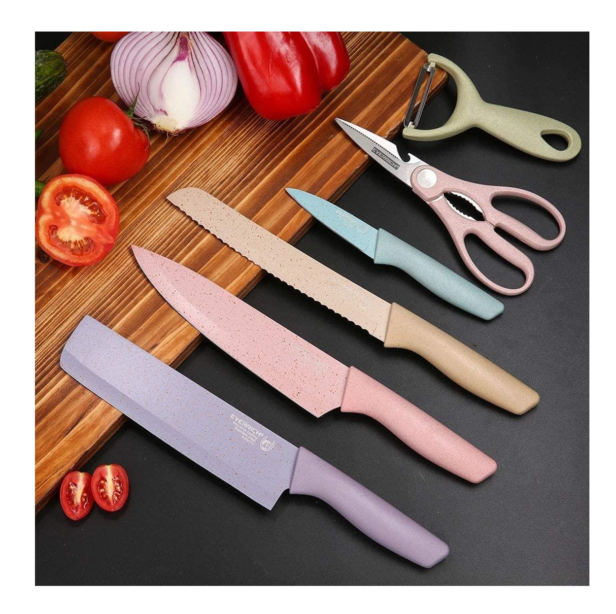 Cuchillos Cocina Profesionales Set D 6 Chef Acero Inoxidable