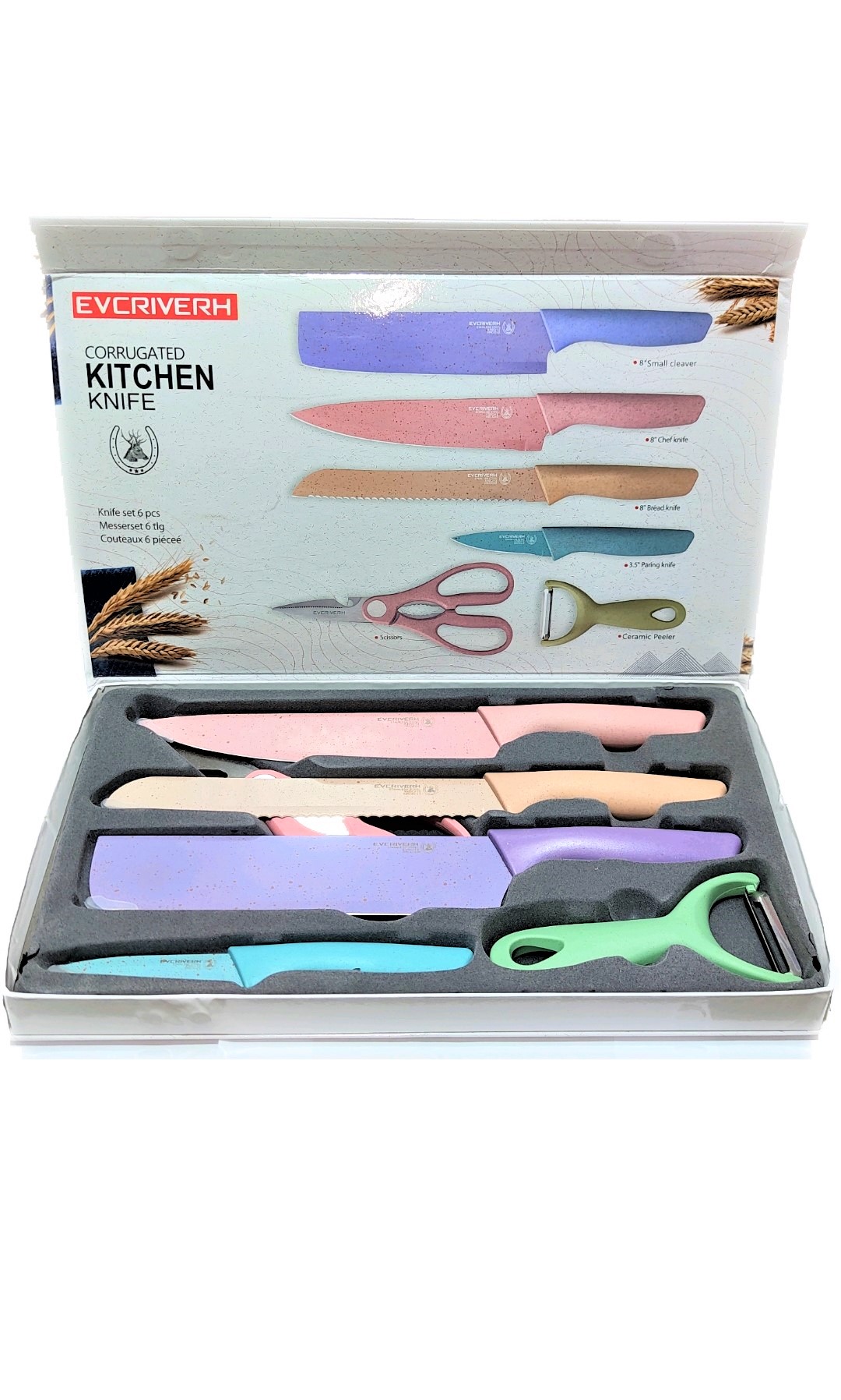 Cuchillos Cocina Profesionales Set D 6 Chef Acero Inoxidable