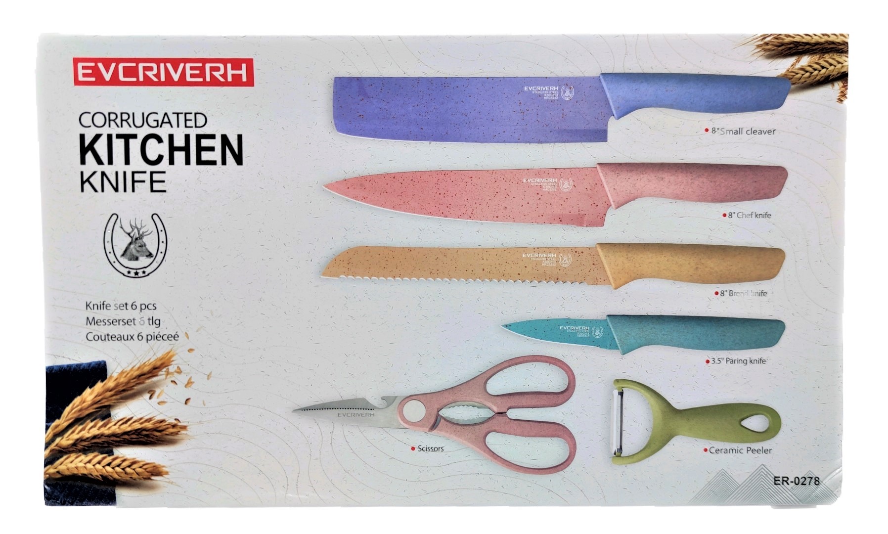 Cuchillos Cocina Profesionales Set D 6 Chef Acero Inoxidable