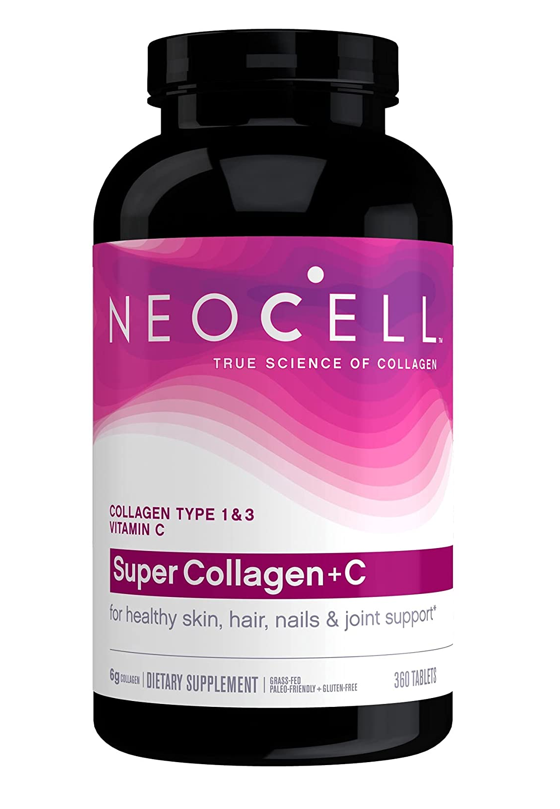 NeoCell Colageno Sin gluten con Vitamina C 360 tabletas 14.82 Onzas 