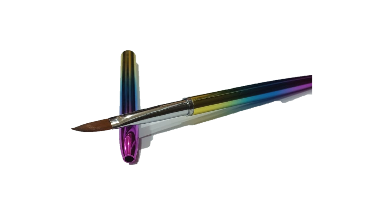 3 Pinceles Profesional Para Uñas De Acrílico Gel Poligel No 8