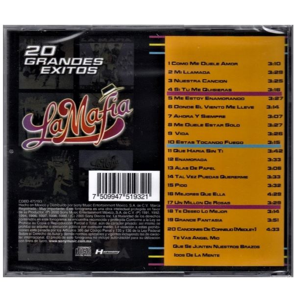 CD La Mafia ~ 20 grandes éxitos