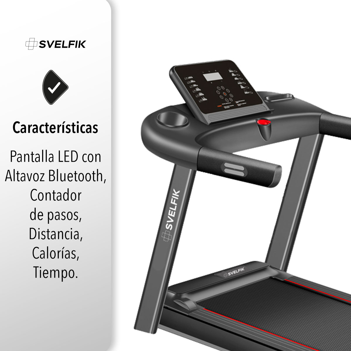 Svelfik Caminadora Electrica 2.0 HP Runtech Lite 1-12 Km/h hasta 100 kg.