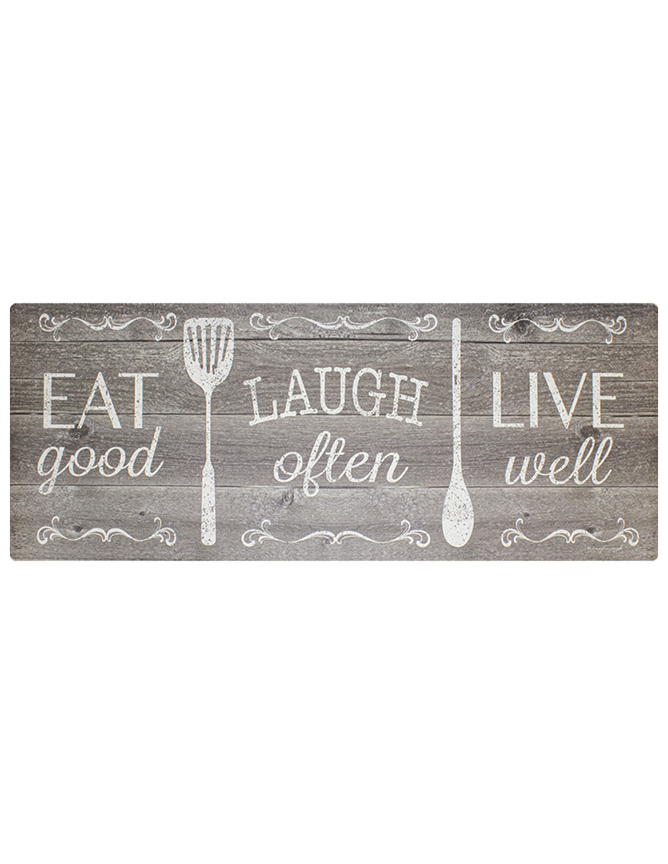 Tapete de cocina Kitchen Mat 45x120 cm EAT, LAUGH & LIVE 