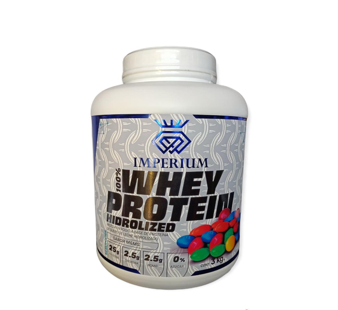 WHEY PROTEIN IMPERIUM HIDROLIZADA  3 KILOS  SABOR M&MS
