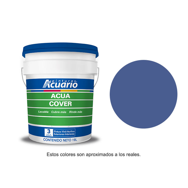Pintura Acuario Acua Cover Cubeta 19L Color Azul Intenso VA91590