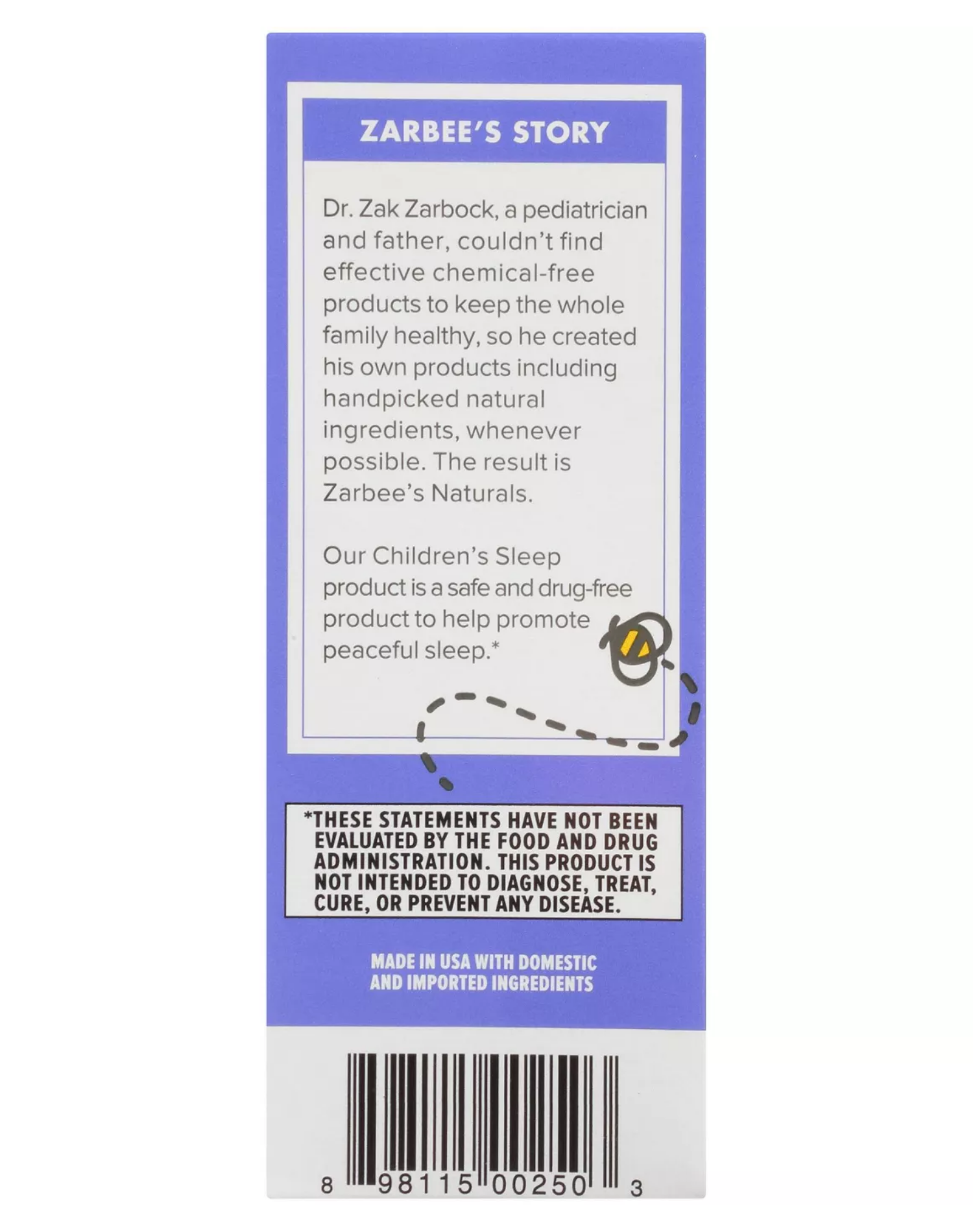 Zarbees Childrens Sleep Melatonin 30ct Grape Melatonina para Niños con 30 comprimidos Sabor Uva