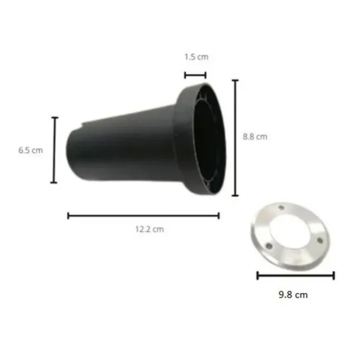 Kit X2 Lámpara Tipo Spot Para Empotraren Piso Con Base Mr16