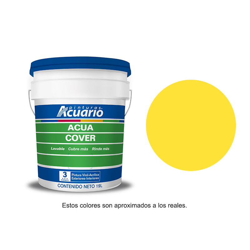 PVPAM Cubeta de pintura vinílica premium 19 Lt color amarillo