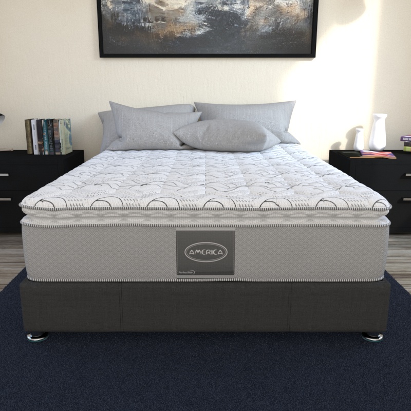 Colchón King Size Fresh América Con Colchoneta PILLOW TOP + 2 ALMOHADAS DE REGALO